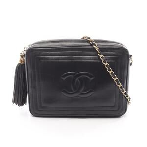Chanel Coco Mark Shoulder Bag Lambskin Sheepskin Black